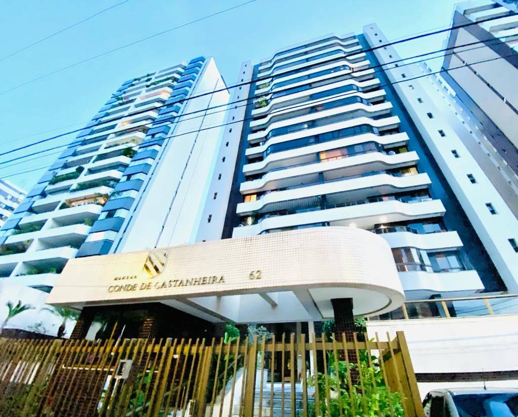 Apartamento 3 Suítes Itaigara 124m² Decorado Alto do Parque Mansão Conde de Castanheira Reg. Pituba - Iuri Imóveis