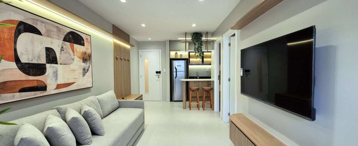 Apartamento Alphaville Bauen Residence 1 Suíte 50m² Decorado Oportunidade - Iuri Imóveis