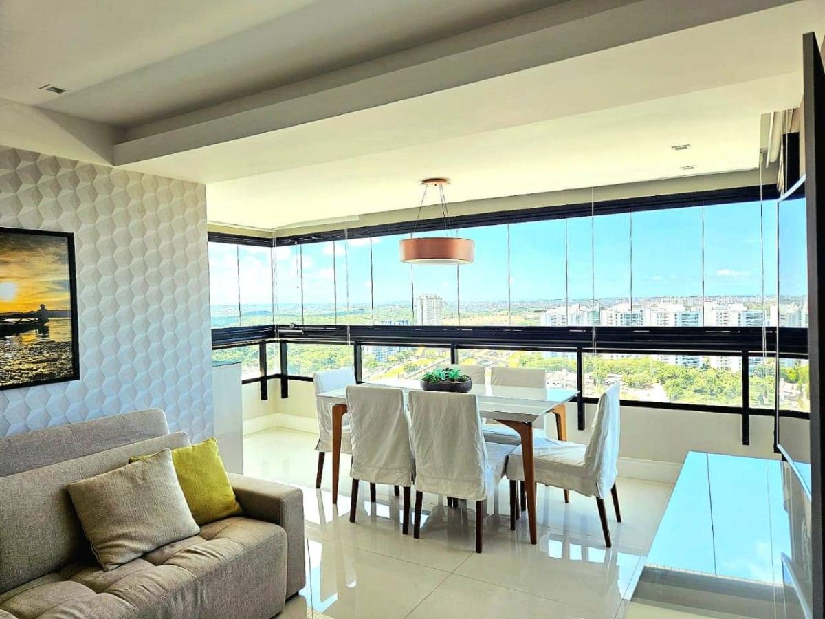 Apartamento Manhattan Tribeca 1 suíte 56m² Reg Patamares Alphaville alto Decorado Nascente