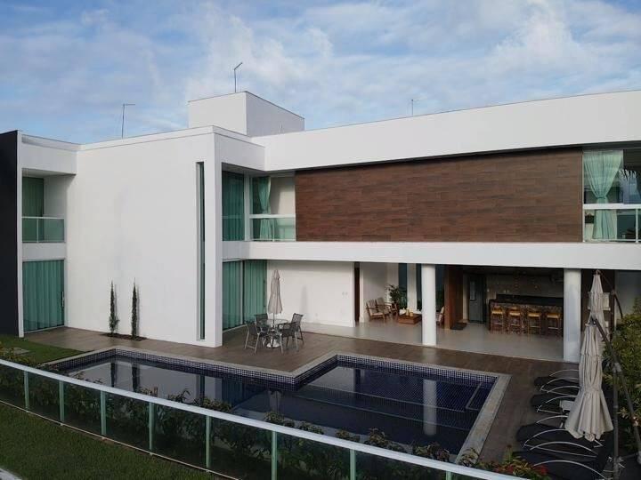 Linda Casa Paraíso dos Lagos Guarajuba 546m² Duplex 7 suítes Decorada  Estrada do Coco Linha Verde